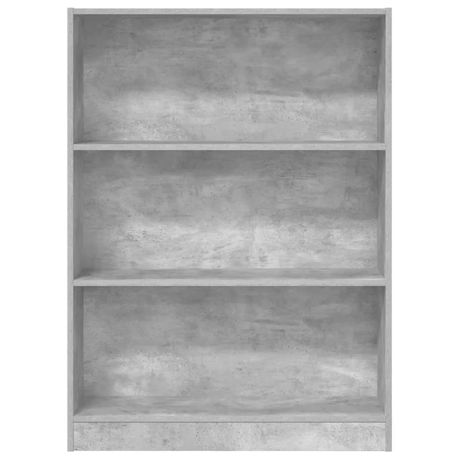 Bibliothèque gris béton 80x24x109 cm bois d'ingénierie - 4