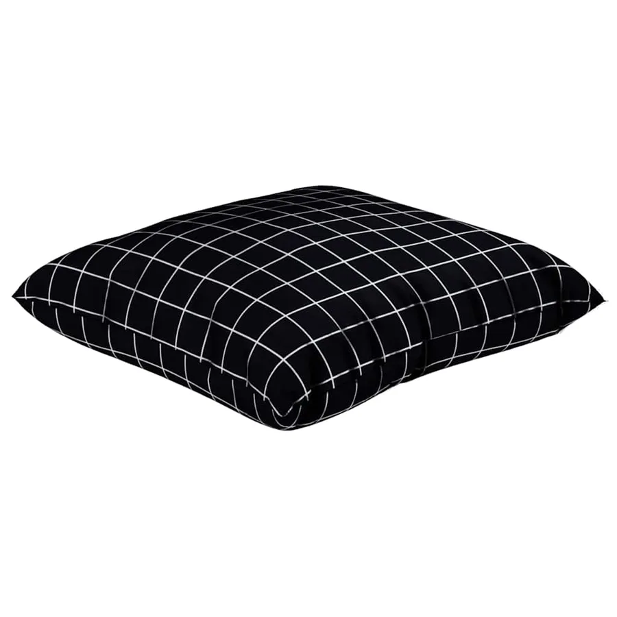 Coussins Éparpillés À carreaux 4 pcs Carreaux Noirs 40 x 40 cm - 4