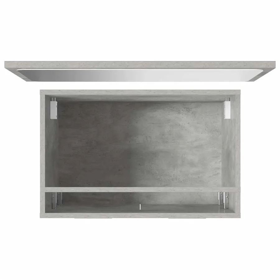 Ensemble de meubles de salle de bain 2 pcs gris béton - 8