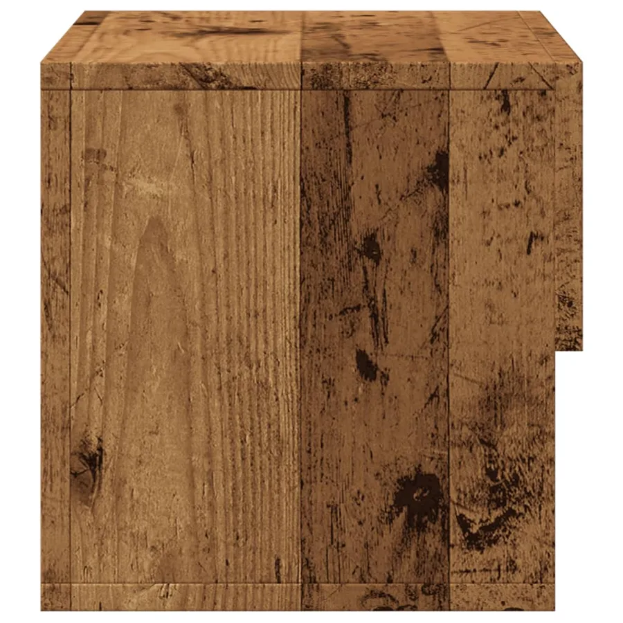 Tables de chevet murales 2 pcs vieux bois - 6