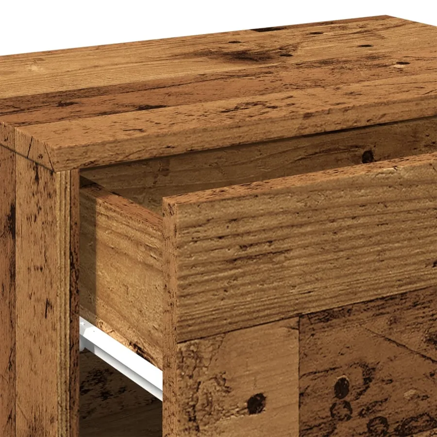 Tables de chevet murales 2 pcs vieux bois - 7