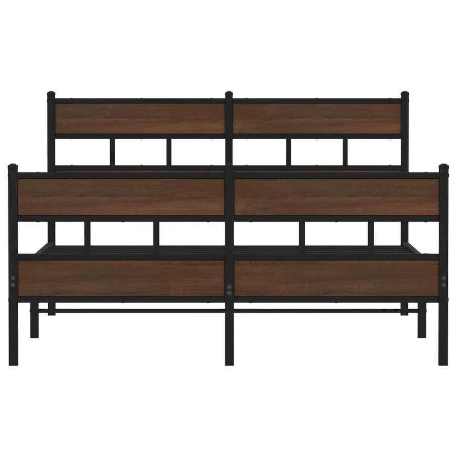 Cadre de lit sans matelas avec tête de lit et pied de lit - 4