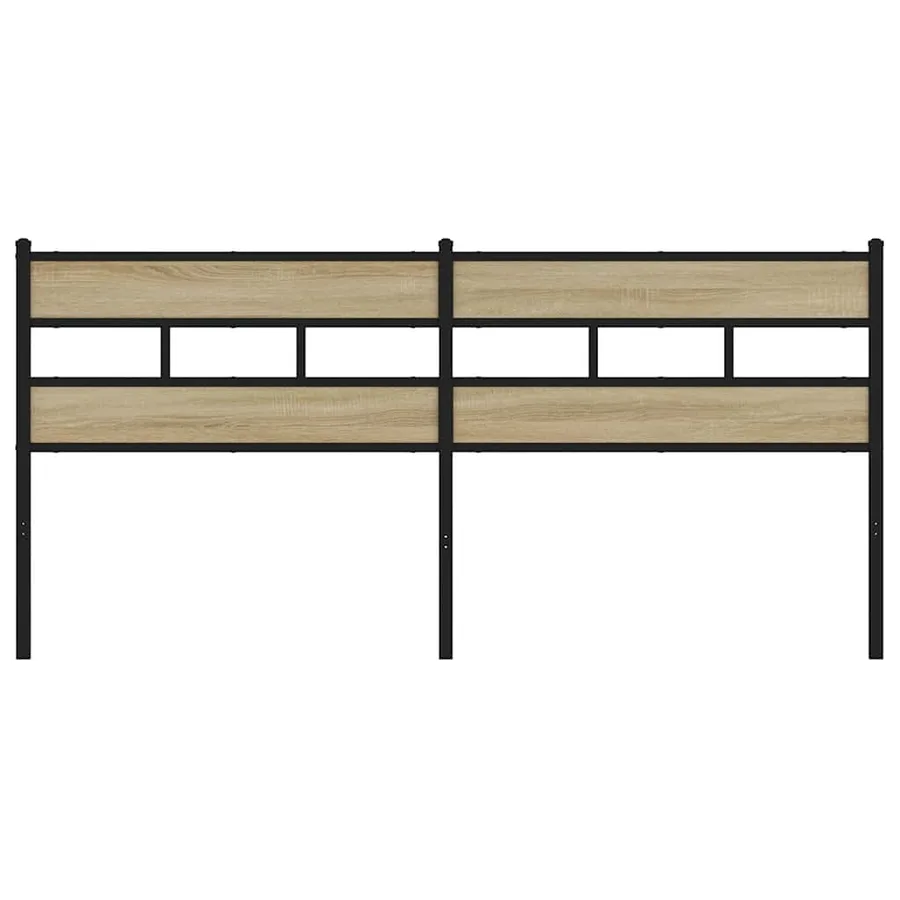 Tête de lit de remplacement chêne sonoma 193 cm fer et bois d’ingénierie - 3