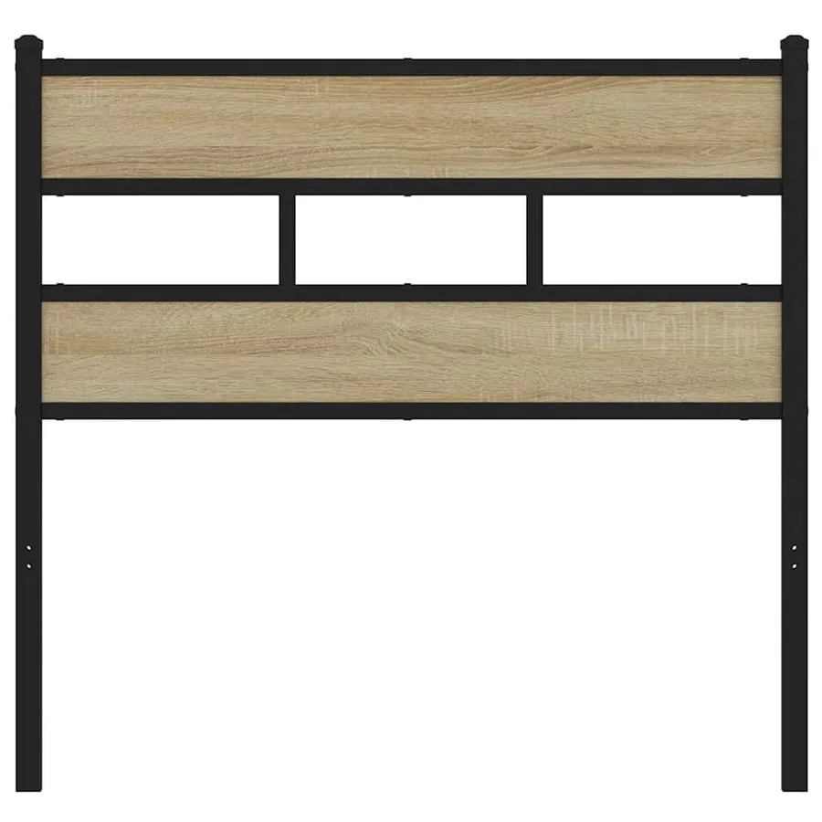 Tête de lit de remplacement chêne sonoma 90 cm fer et bois d’ingénierie - 3