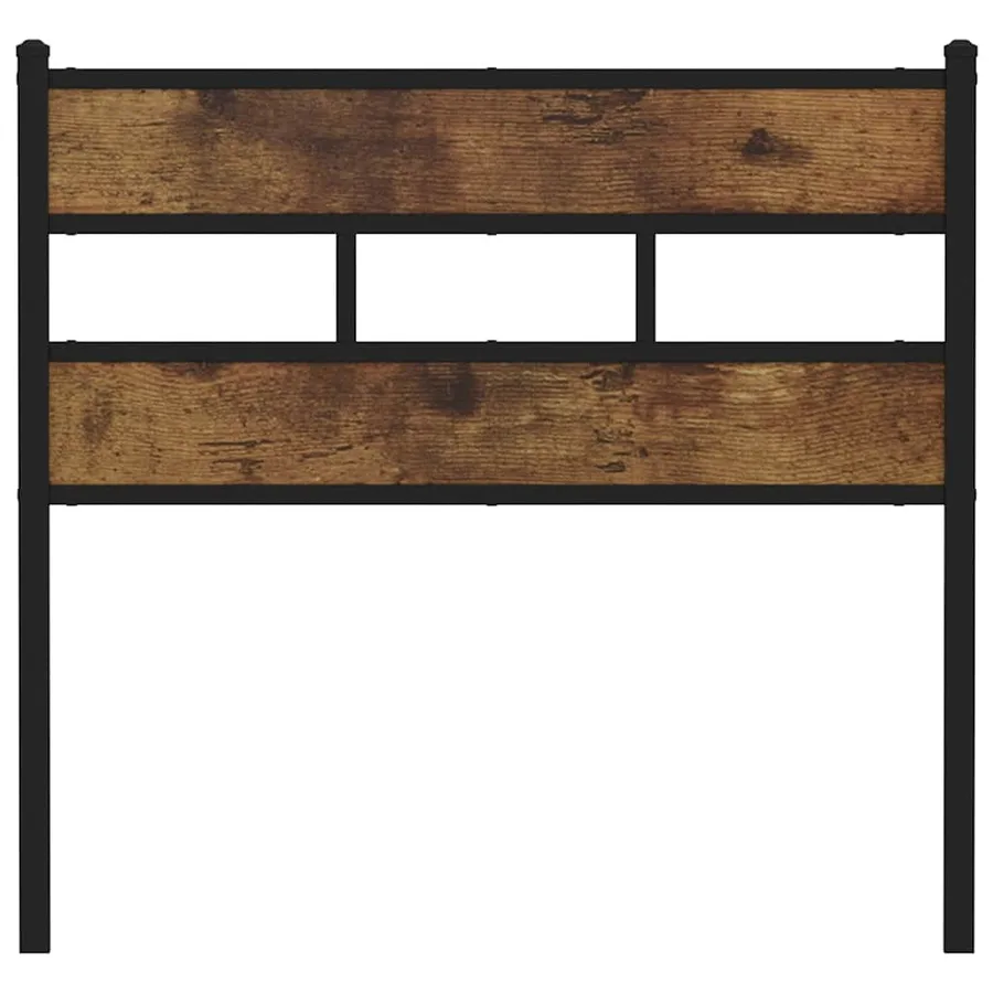 Tête de lit de remplacement chêne fumé 100 cm fer et bois d'ingénierie - 3