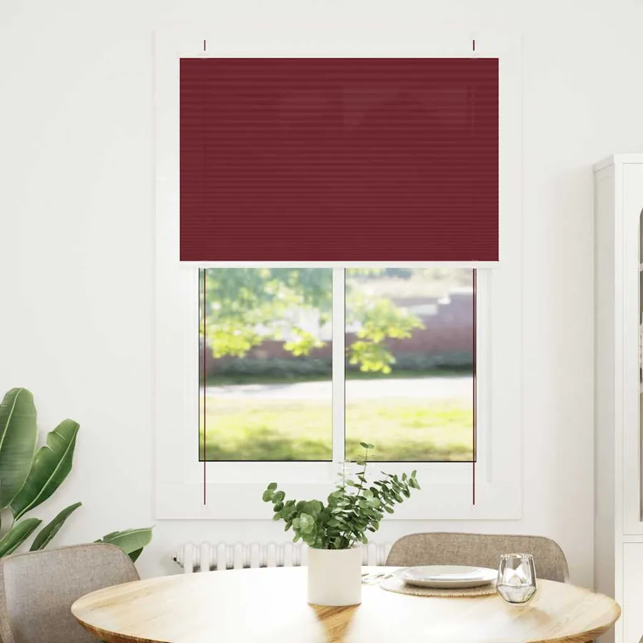 Store plissé rouge bordeaux 95x100 cm largeur du tissu 94,4 cm - 2
