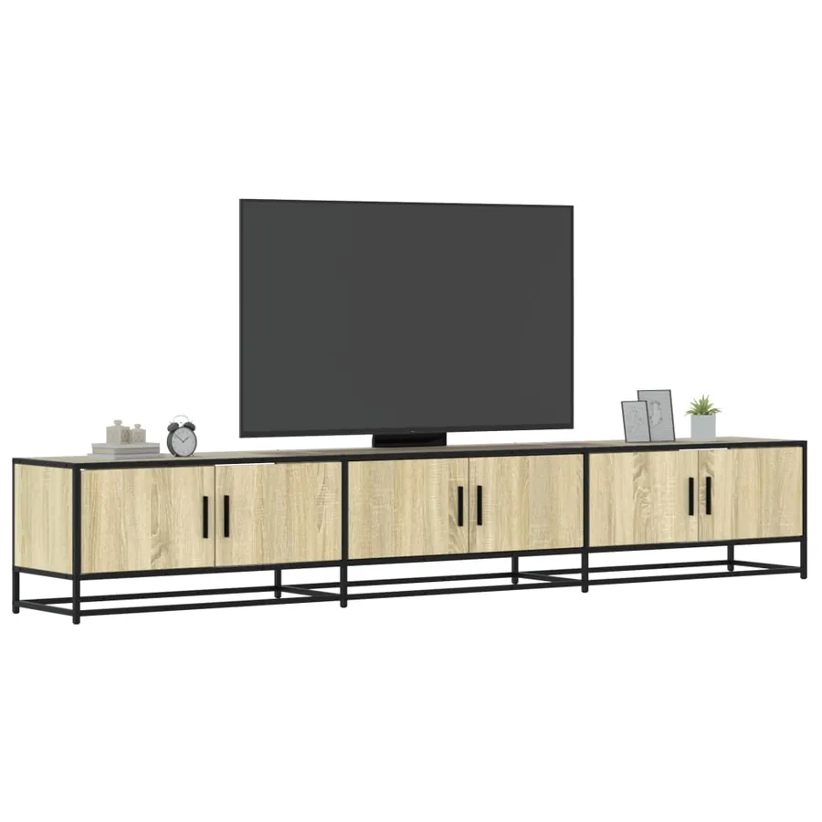 Meuble TV chêne sonoma 240x35x41 cm bois d'ingénierie