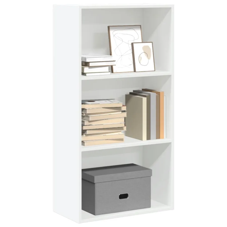 Bibliothèque blanc 60x30x114 cm bois d'ingénierie
