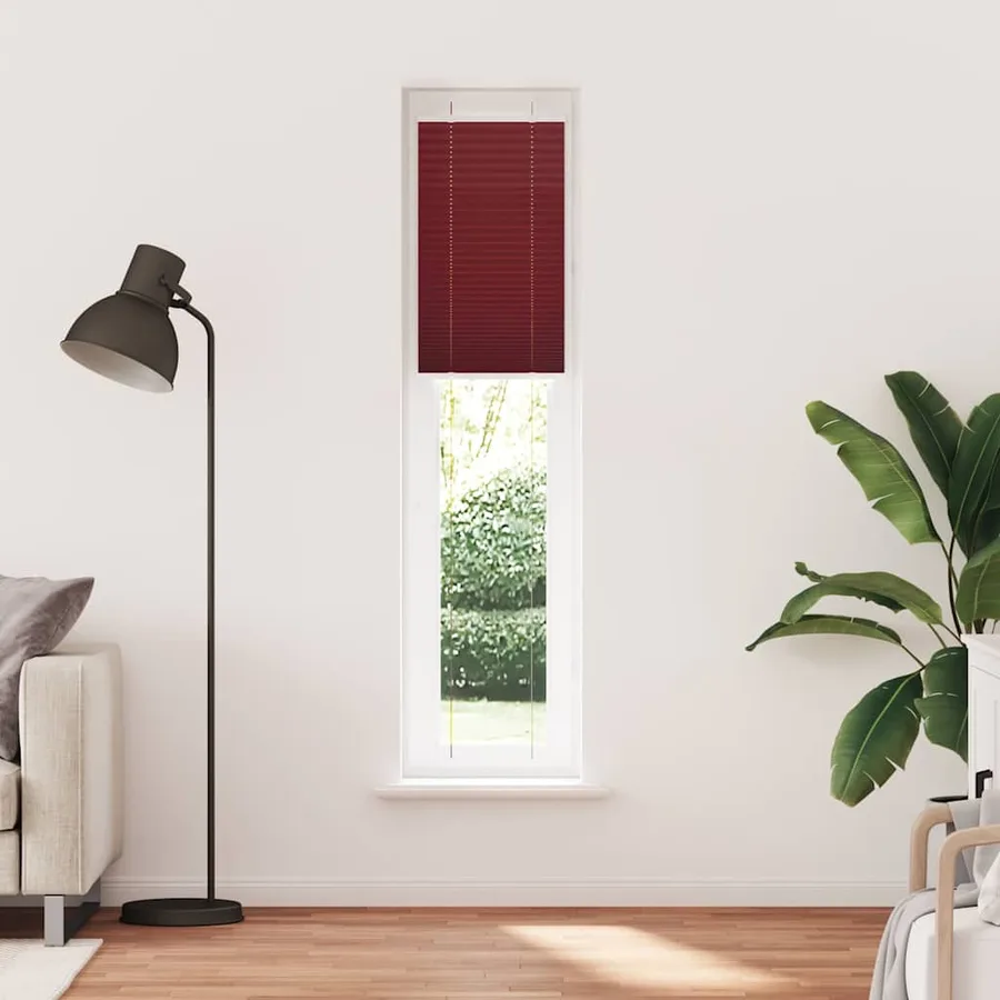 Store plissé rouge bordeaux 40x200 cm largeur du tissu 39,4 cm - 2
