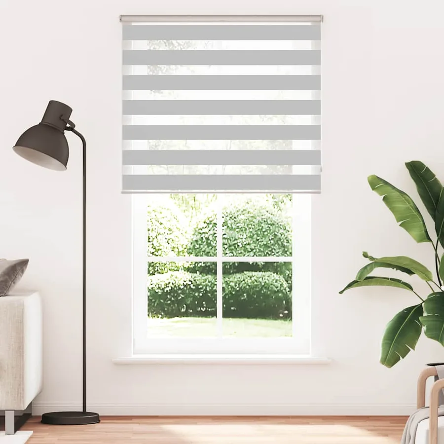 Store zèbre gris clair largeur du tissu 120,9 cm polyester - 2