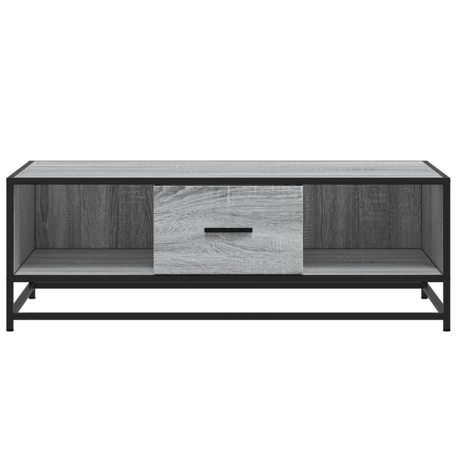 Table basse sonoma gris 100x57x35 cm bois d'ingénierie et métal - 5