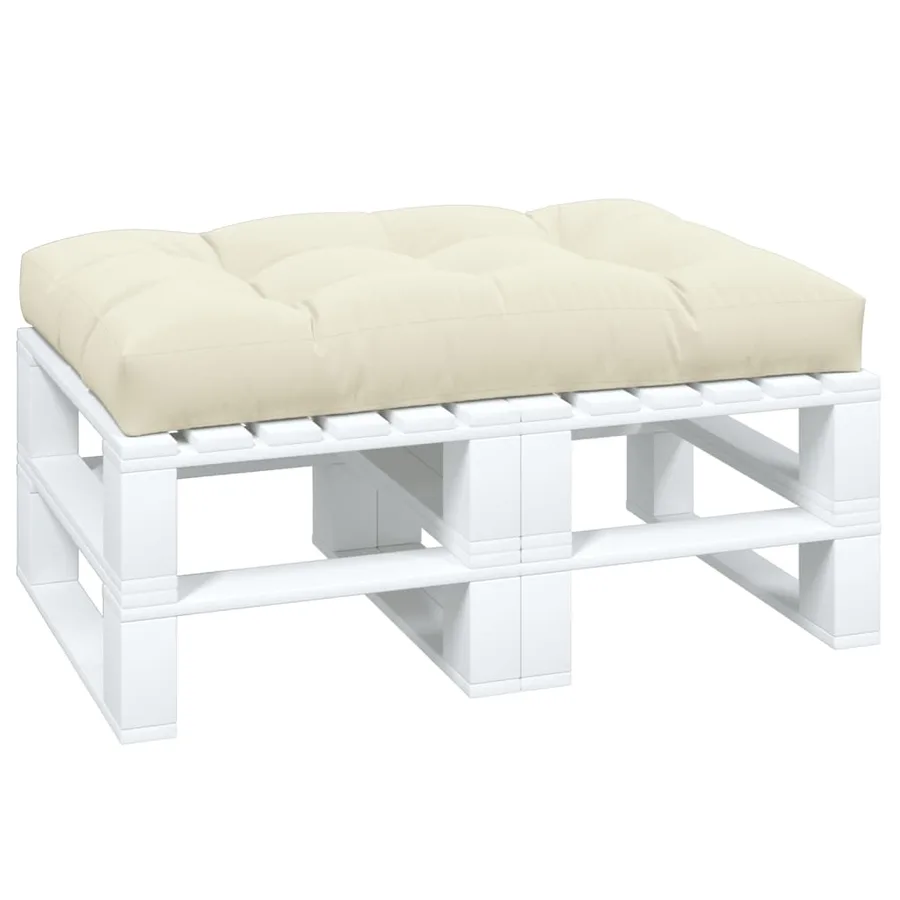 Coussin de palette crème 120x80x12 cm tissu - 3