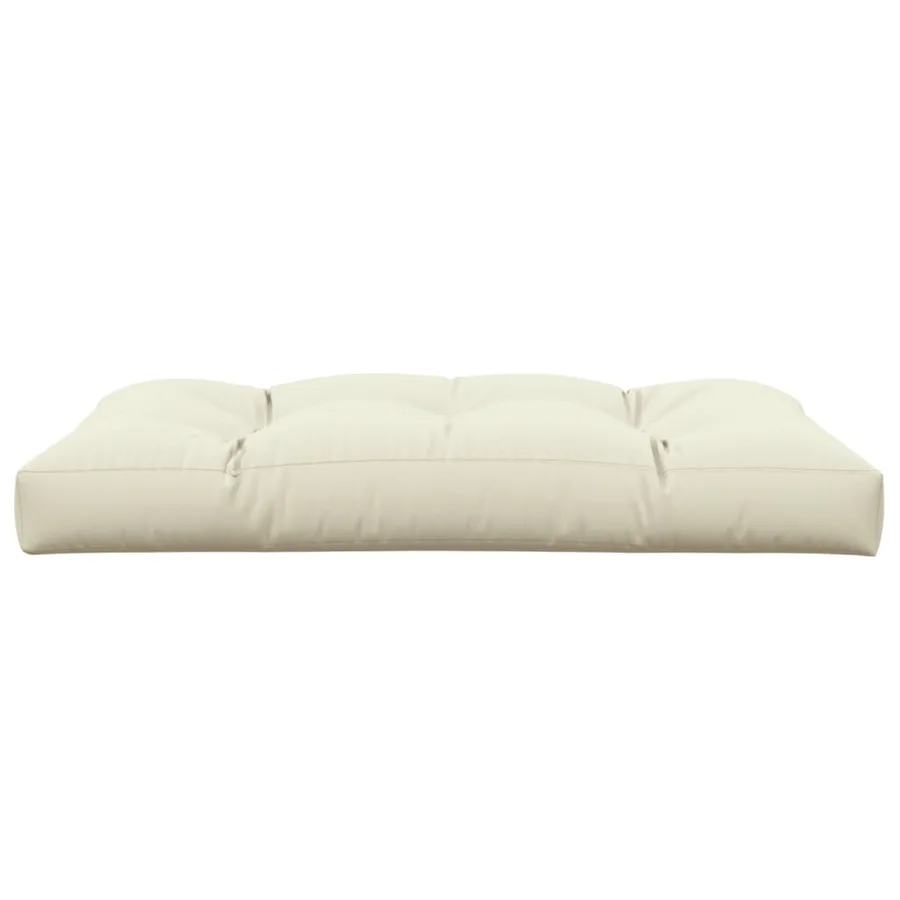 Coussin de palette crème 120x80x12 cm tissu - 4