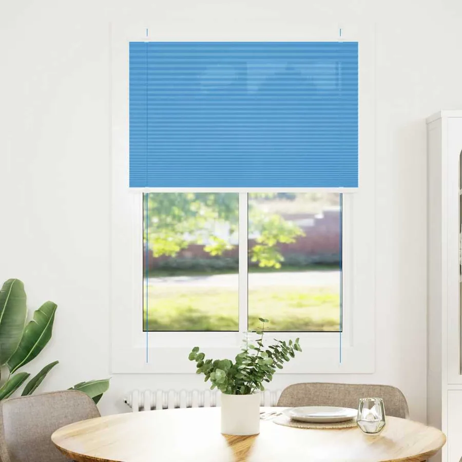Store plissé bleu 100x150 cm largeur du tissu 99,4cm polyester - 2