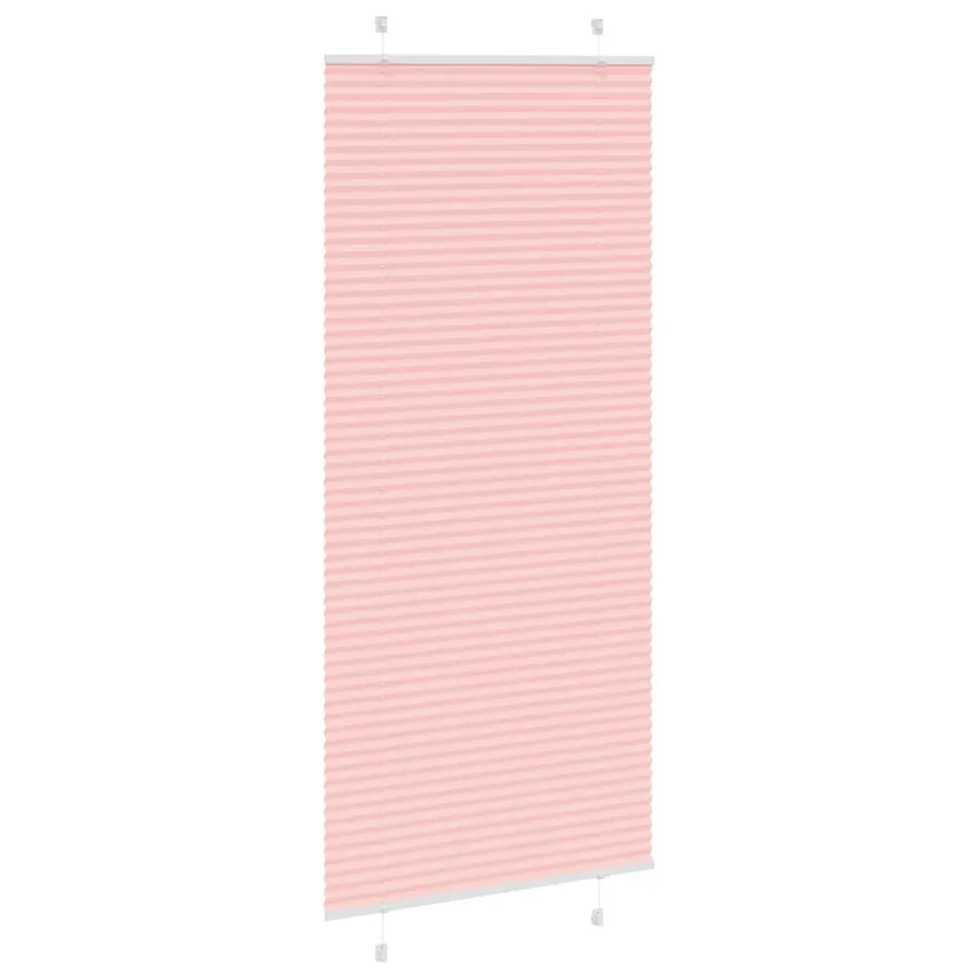 Store plissé rose 90x200 cm largeur du tissu 89,4 cm polyester - 3