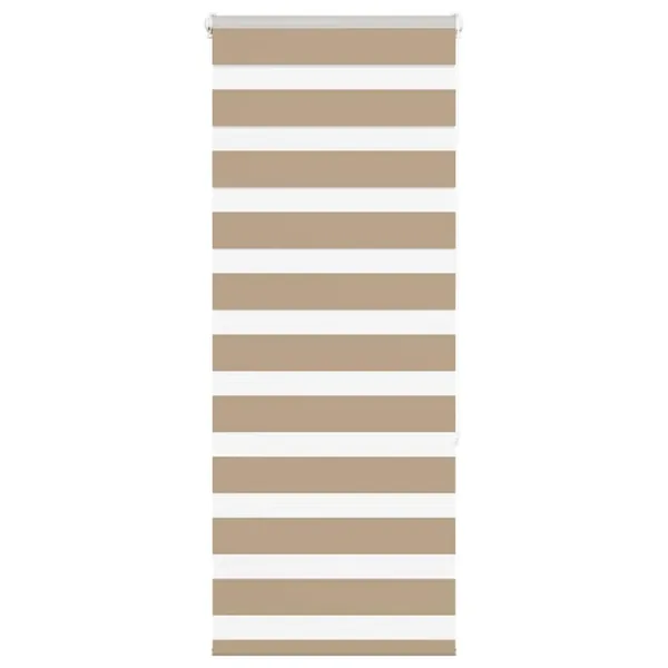 Store zèbre marron sable largeur du tissu 50,9 cm polyester