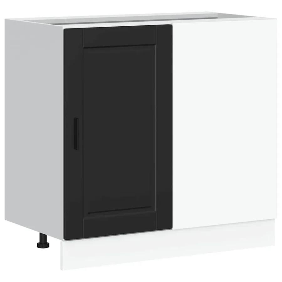 Meuble bas de cuisine « Porto » en bois d'ingénierie noir - 2