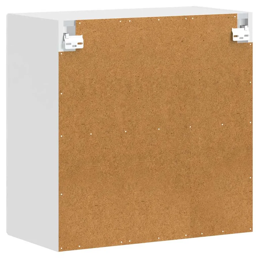 Armoire murale cuisine avec porte en verre Porto blanc brillant - 8