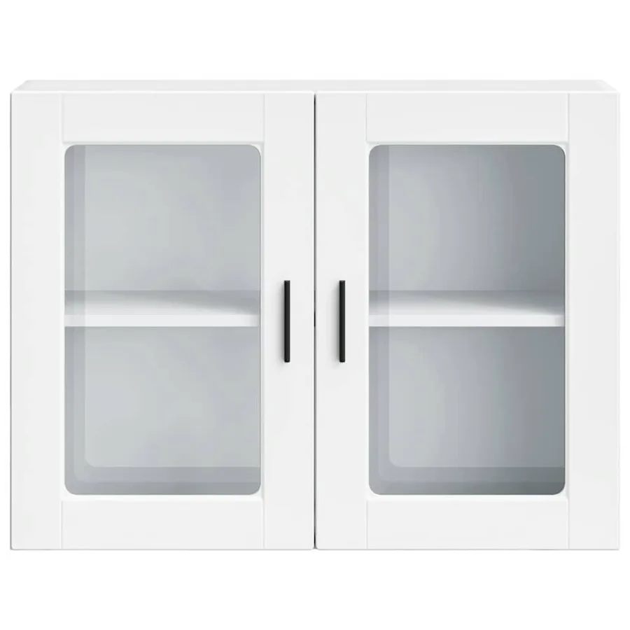 Armoire murale de cuisine avec porte en verre Porto blanc - 7