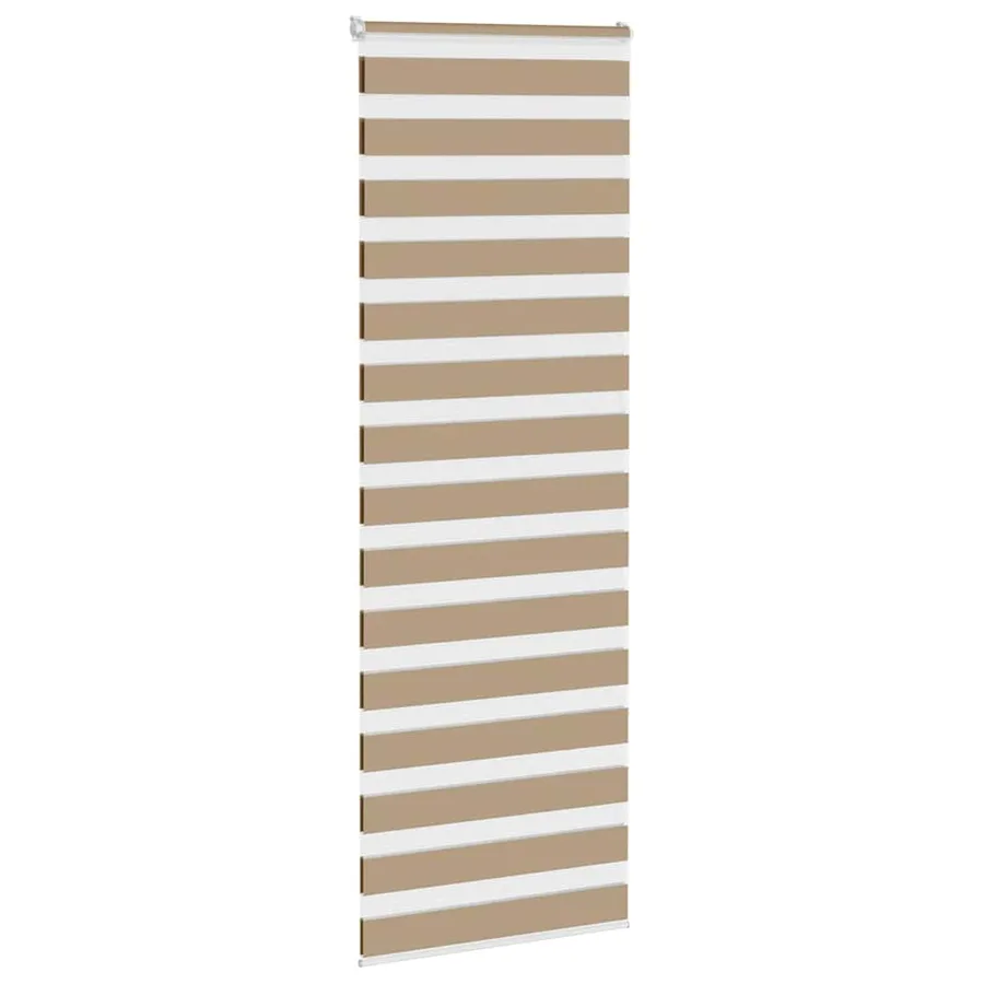 Store zèbre marron sable largeur du tissu 85,9 cm polyester - 3