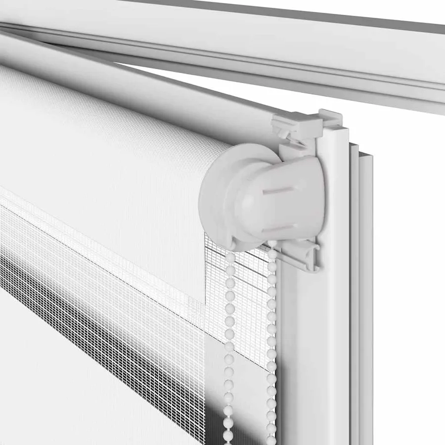 Store zèbre blanc 105x100 cm largeur du tissu 100,9cm polyester - 11