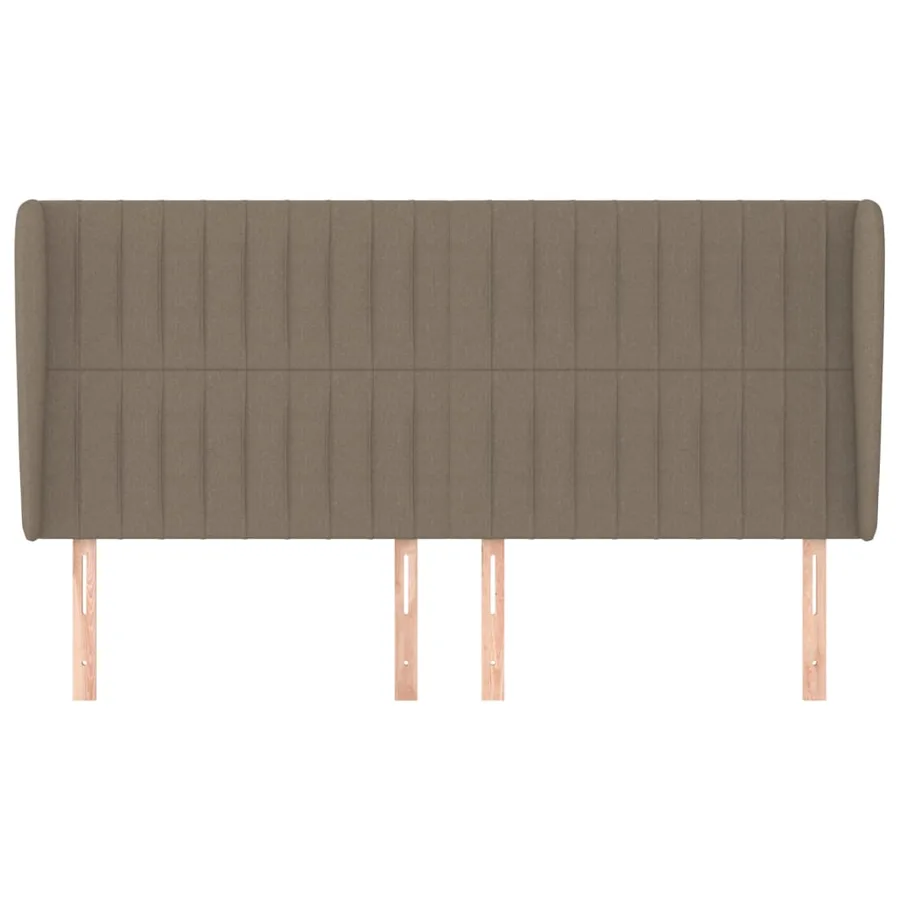 Tête de lit avec oreilles Taupe 163x23x118/128 cm Tissu - 3
