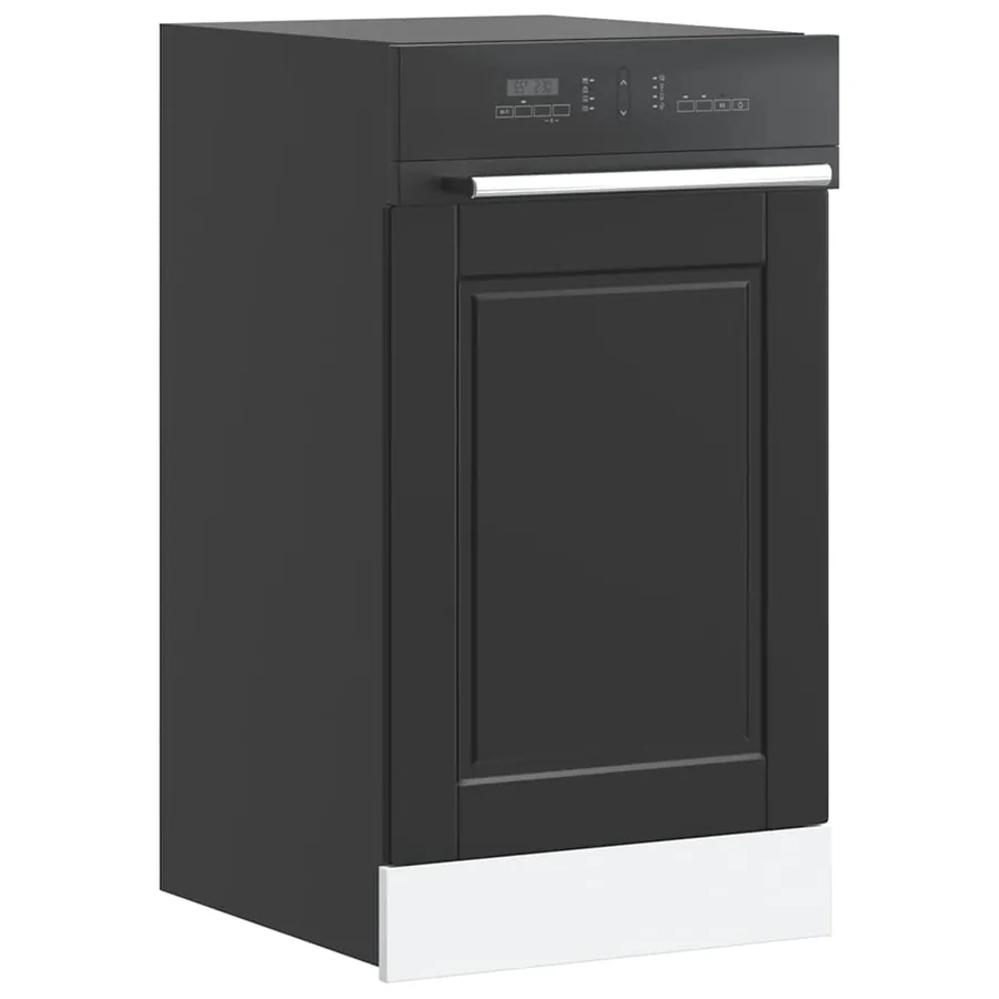 Panneau de lave-vaisselle Porto noir 45x1,5x57 cm