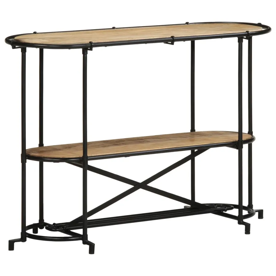 Table console 110x42x76 cm bois massif de manguier brut - 2