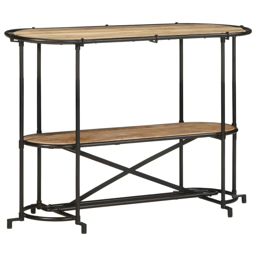 Table console 110x42x76 cm bois massif de manguier brut - 3