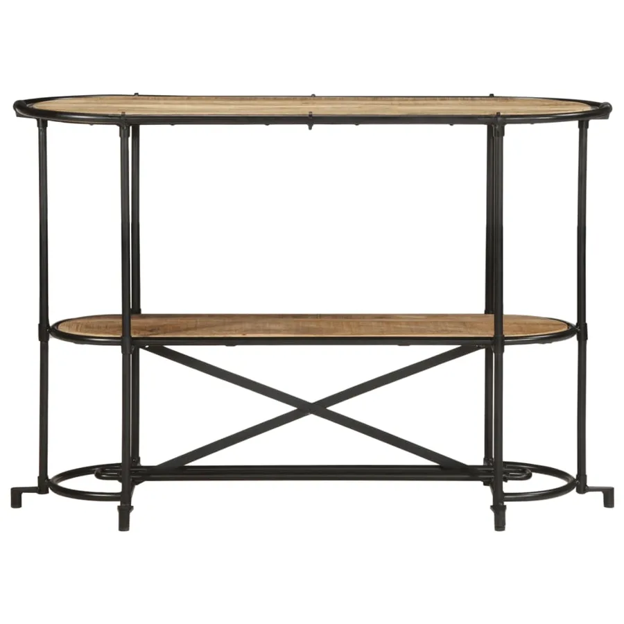 Table console 110x42x76 cm bois massif de manguier brut - 4
