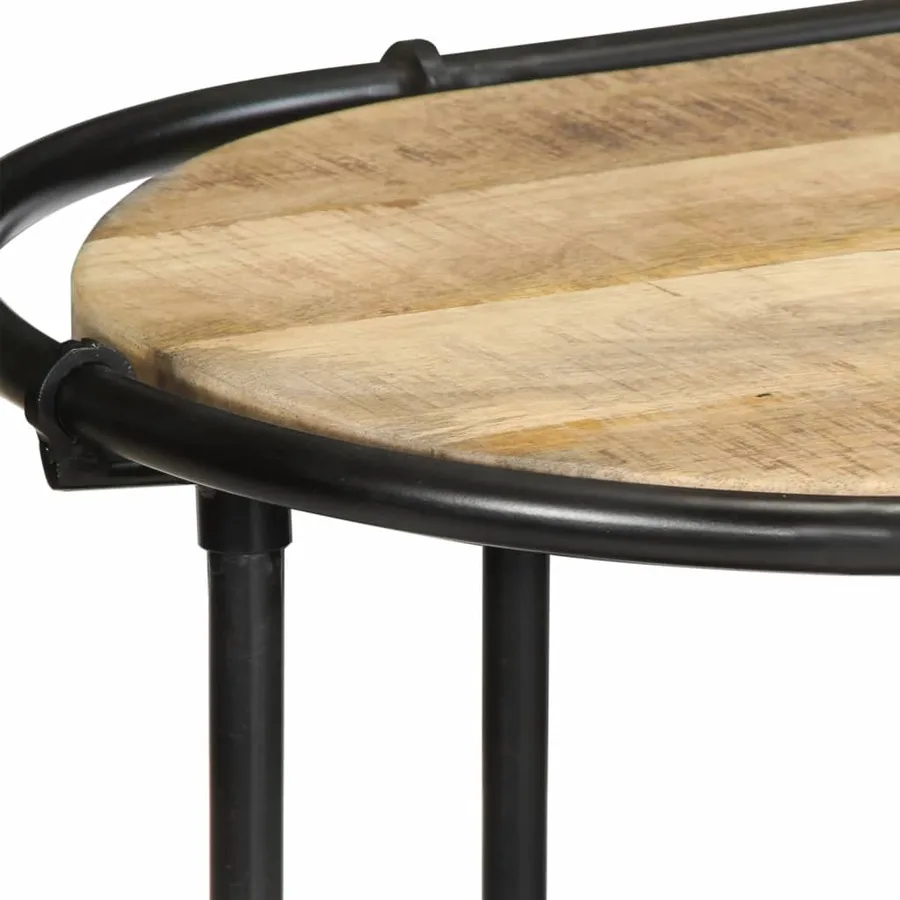 Table console 110x42x76 cm bois massif de manguier brut - 6