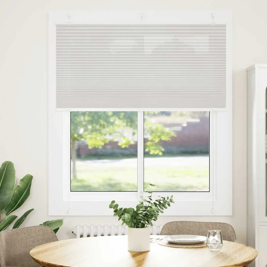 Store plissé gris clair 120x100cm largeur du tissu 119,4cm - 2