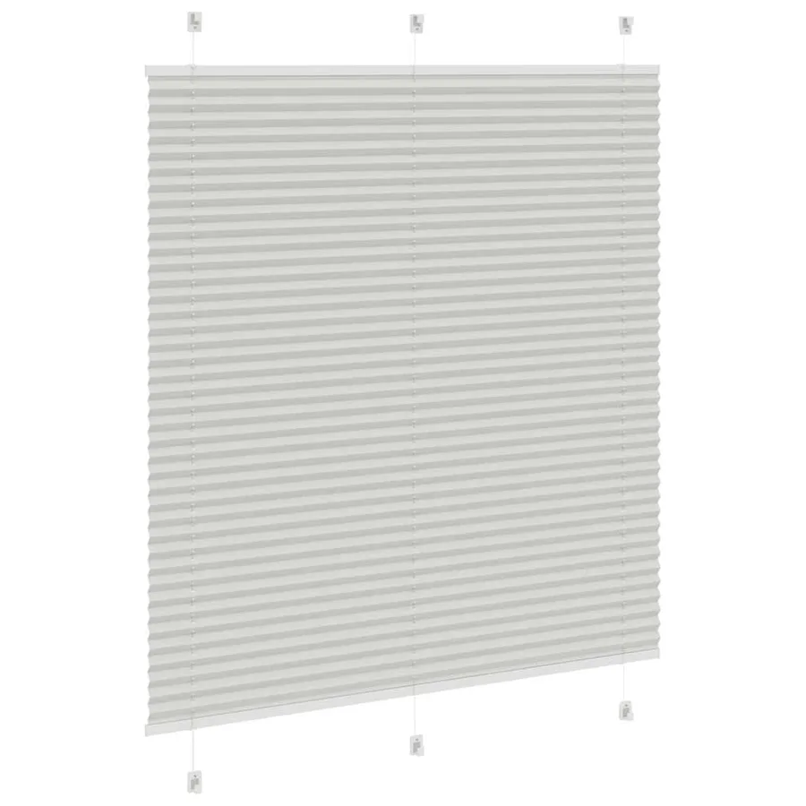 Store plissé gris clair 120x100cm largeur du tissu 119,4cm - 4