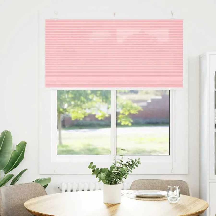 Store plissé rose 120x150 cm largeur du tissu 119,4cm polyester - 2