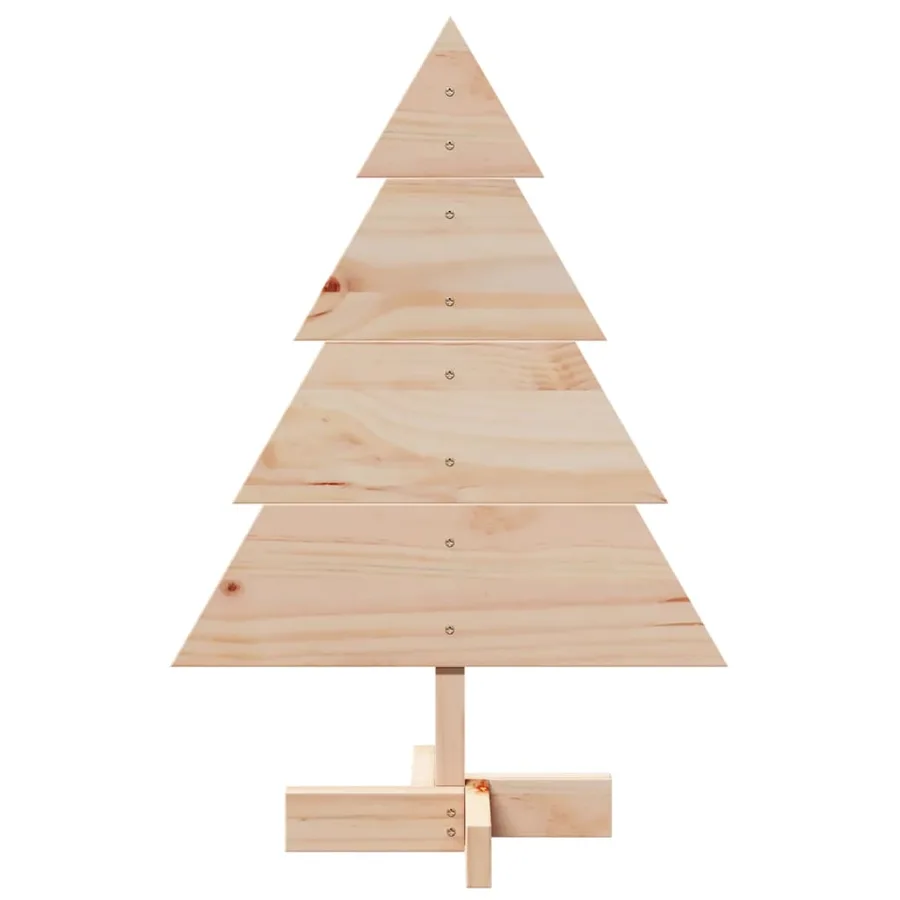 Arbre de Noël en bois pour décoration 70 cm bois massif - 3