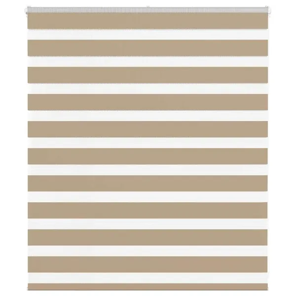 Store zèbre marron sable largeur du tissu 115,9 cm polyester