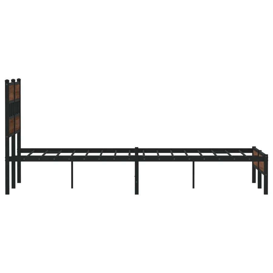 Cadre de lit sans matelas chêne marron 120x200 cm - 5