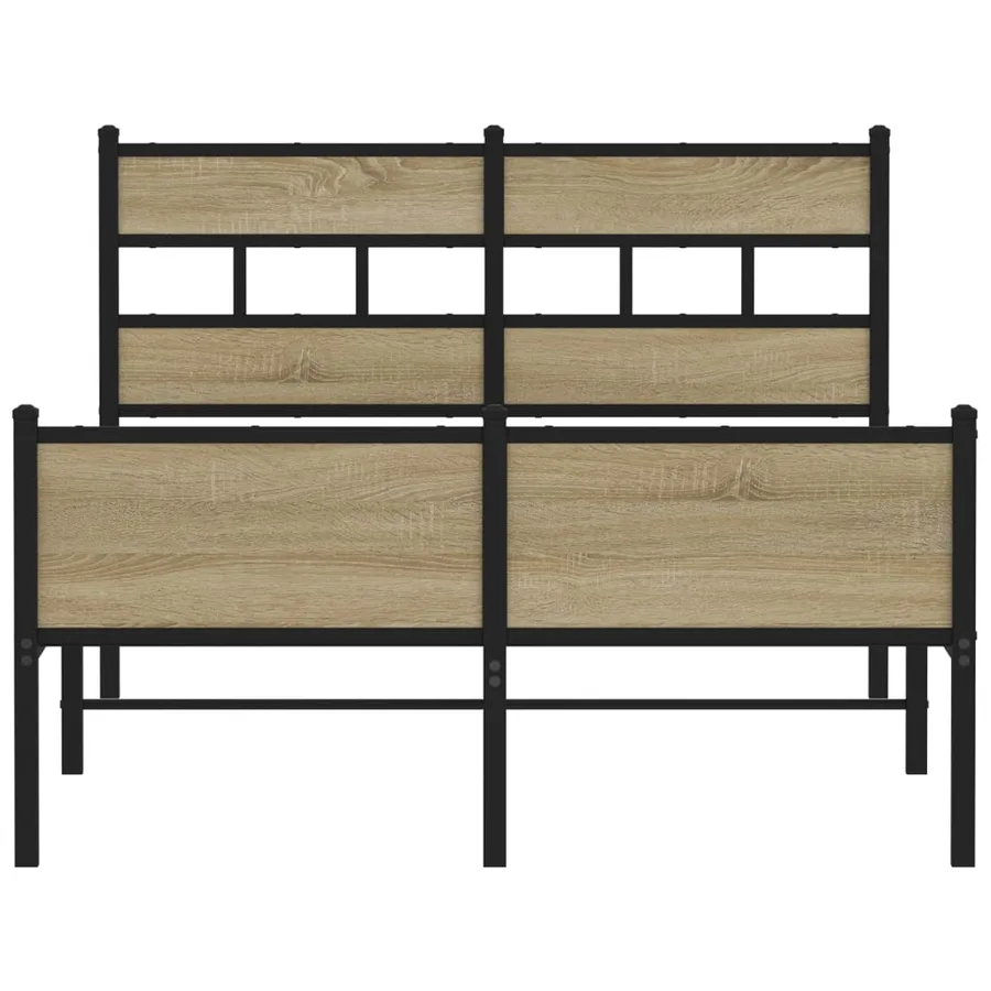 Cadre de lit sans matelas chêne sonoma 120x200 cm - 4