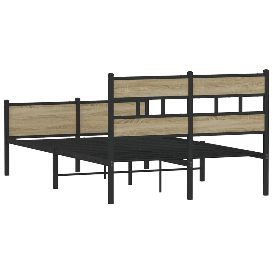 Cadre de lit sans matelas chêne sonoma 120x200 cm - 6