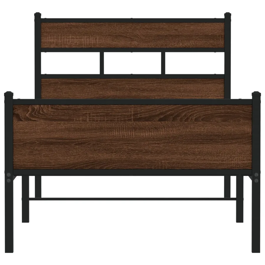 Cadre de lit sans matelas chêne marron 100x190 cm - 4
