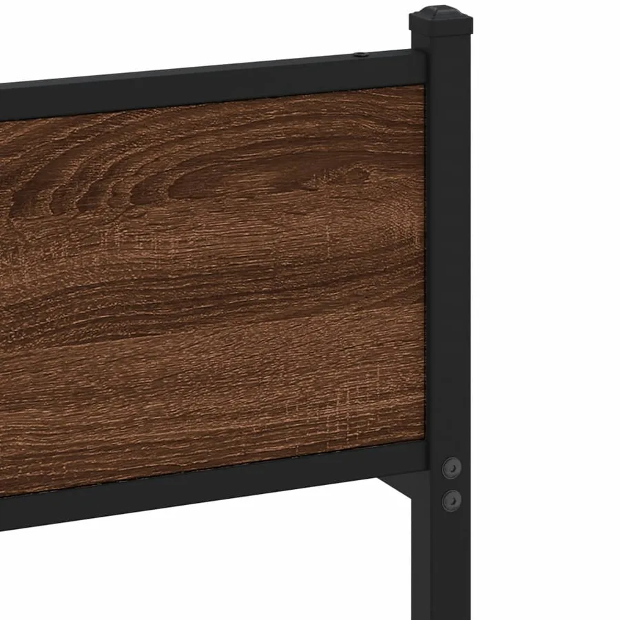 Cadre de lit sans matelas chêne marron 100x190 cm - 7