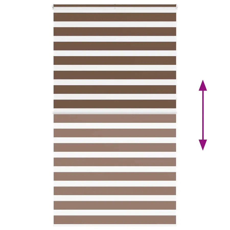 Store zèbre marron 135x230cm largeur du tissu 130,9cm polyester - 5