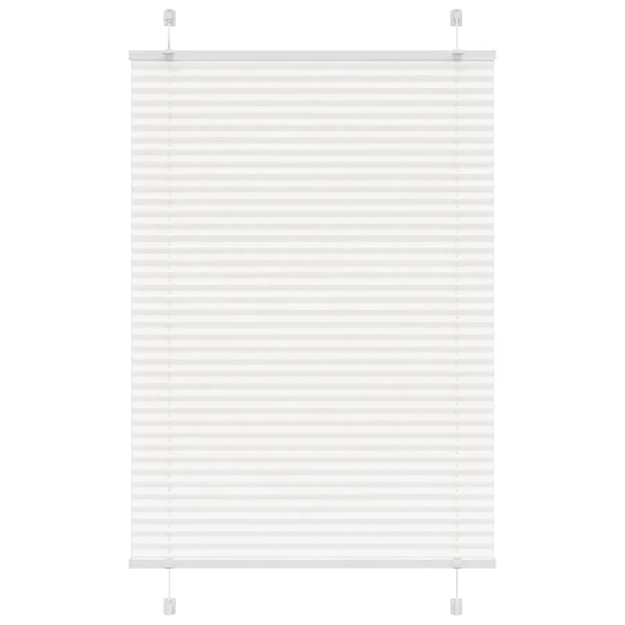 Store plissé blanc 100x150 cm largeur du tissu 99,4cm polyester
