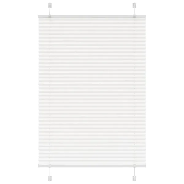 Store plissé blanc 100x150 cm largeur du tissu 99,4cm polyester