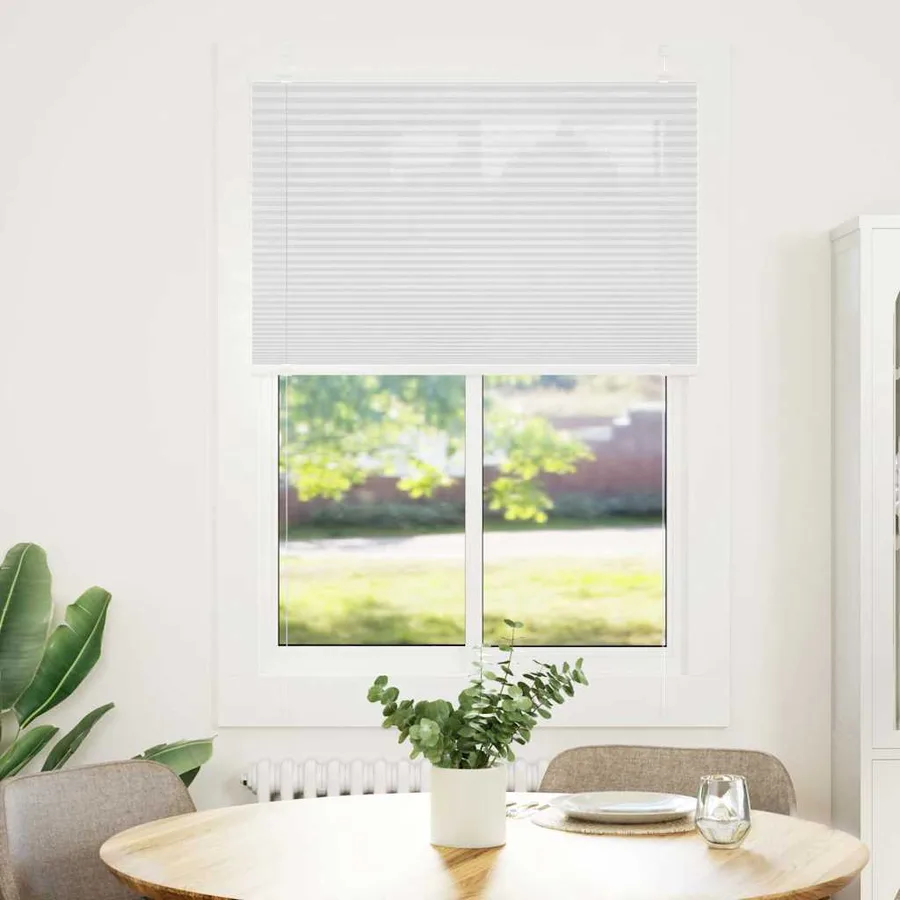 Store plissé blanc 100x150 cm largeur du tissu 99,4cm polyester - 2