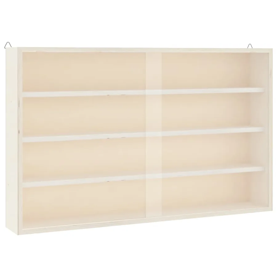 Vitrine de collection en bois avec portes 60 x 8,5 x 37 cm - 2