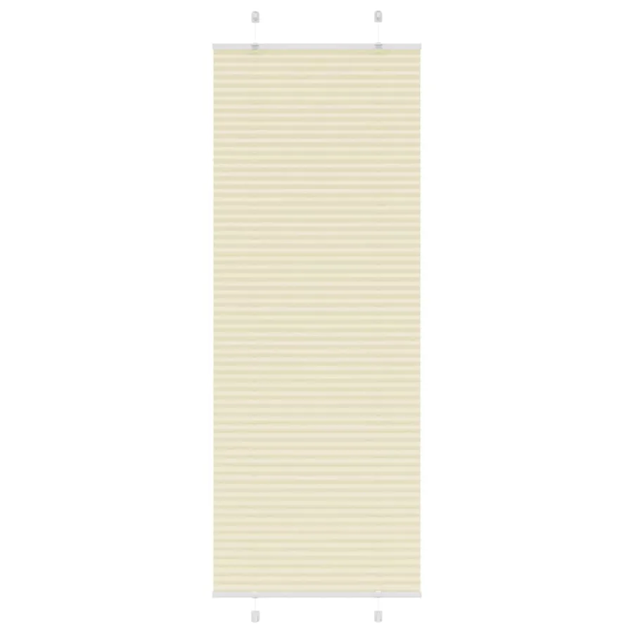 Store plissé crème 75x200 cm largeur du tissu 74,4 cm polyester