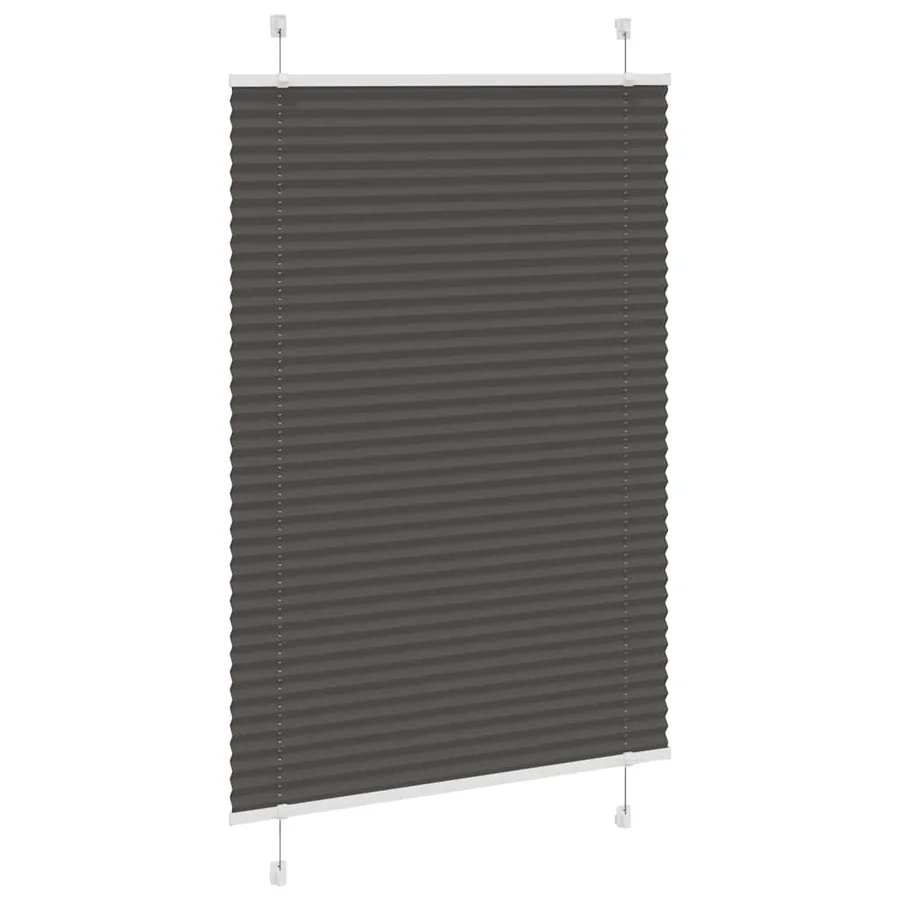 Store plissé noir 95x150 cm largeur du tissu 94,4 cm polyester - 3