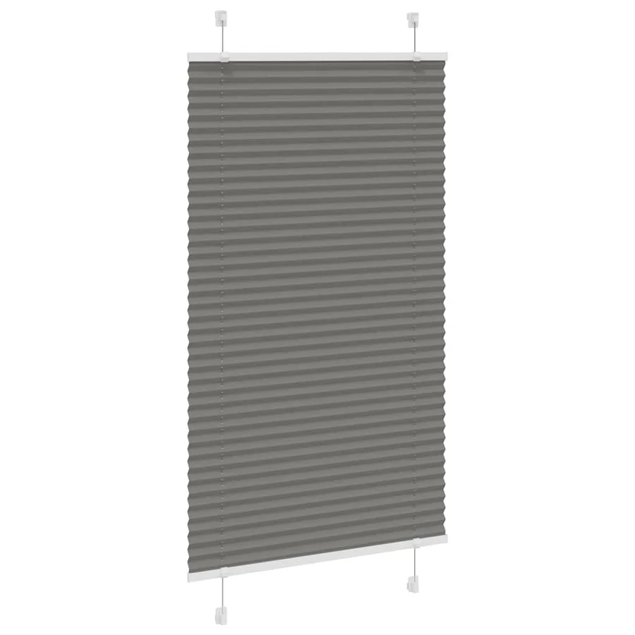 Store plissé anthracite 75x100 cm largeur du tissu 74,4 cm - 3