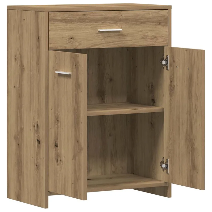 Armoire de salle de bain chêne artisanal 60x33x80 cm - 8